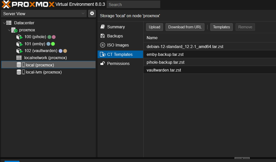 Create LXC Container